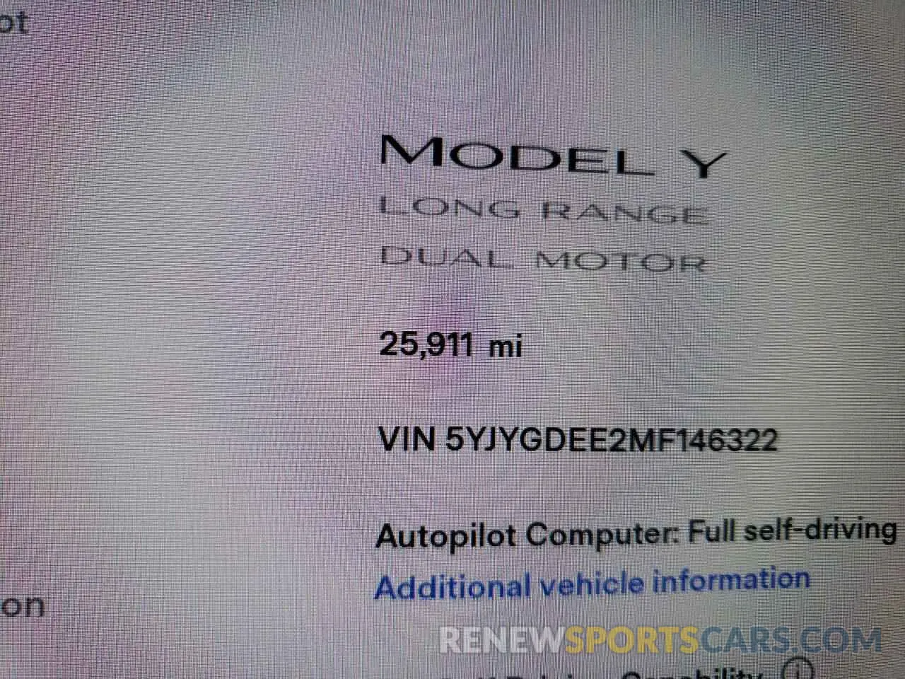 8 Photograph of a damaged car 5YJYGDEE2MF146322 TESLA MODEL Y 2021