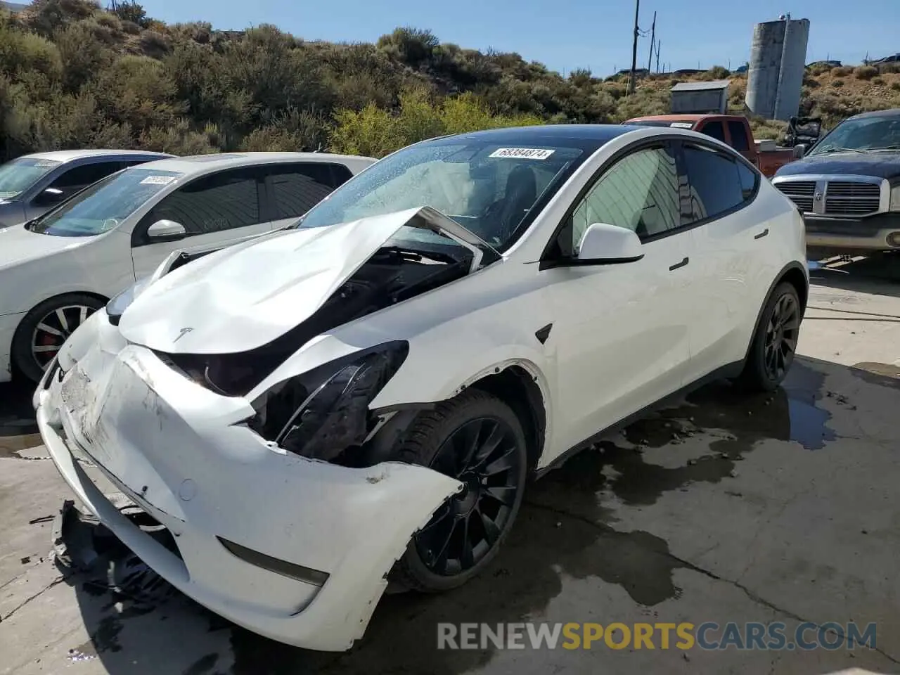 1 Photograph of a damaged car 5YJYGDEE2MF159832 TESLA MODEL Y 2021