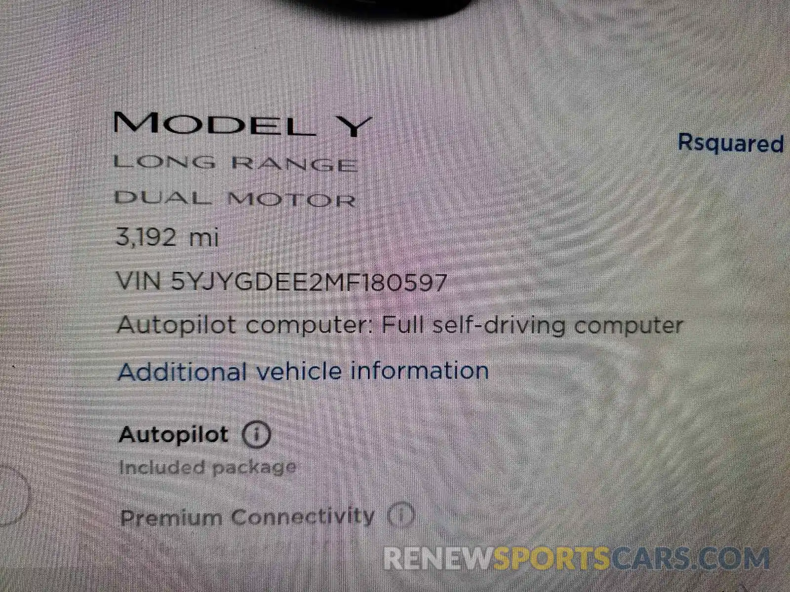 8 Photograph of a damaged car 5YJYGDEE2MF180597 TESLA MODEL Y 2021