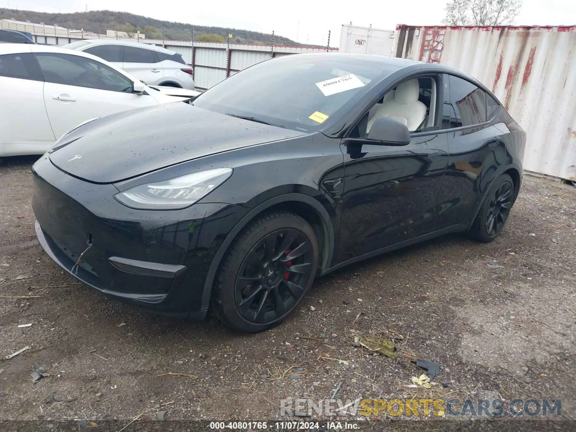 2 Photograph of a damaged car 5YJYGDEE2MF187145 TESLA MODEL Y 2021