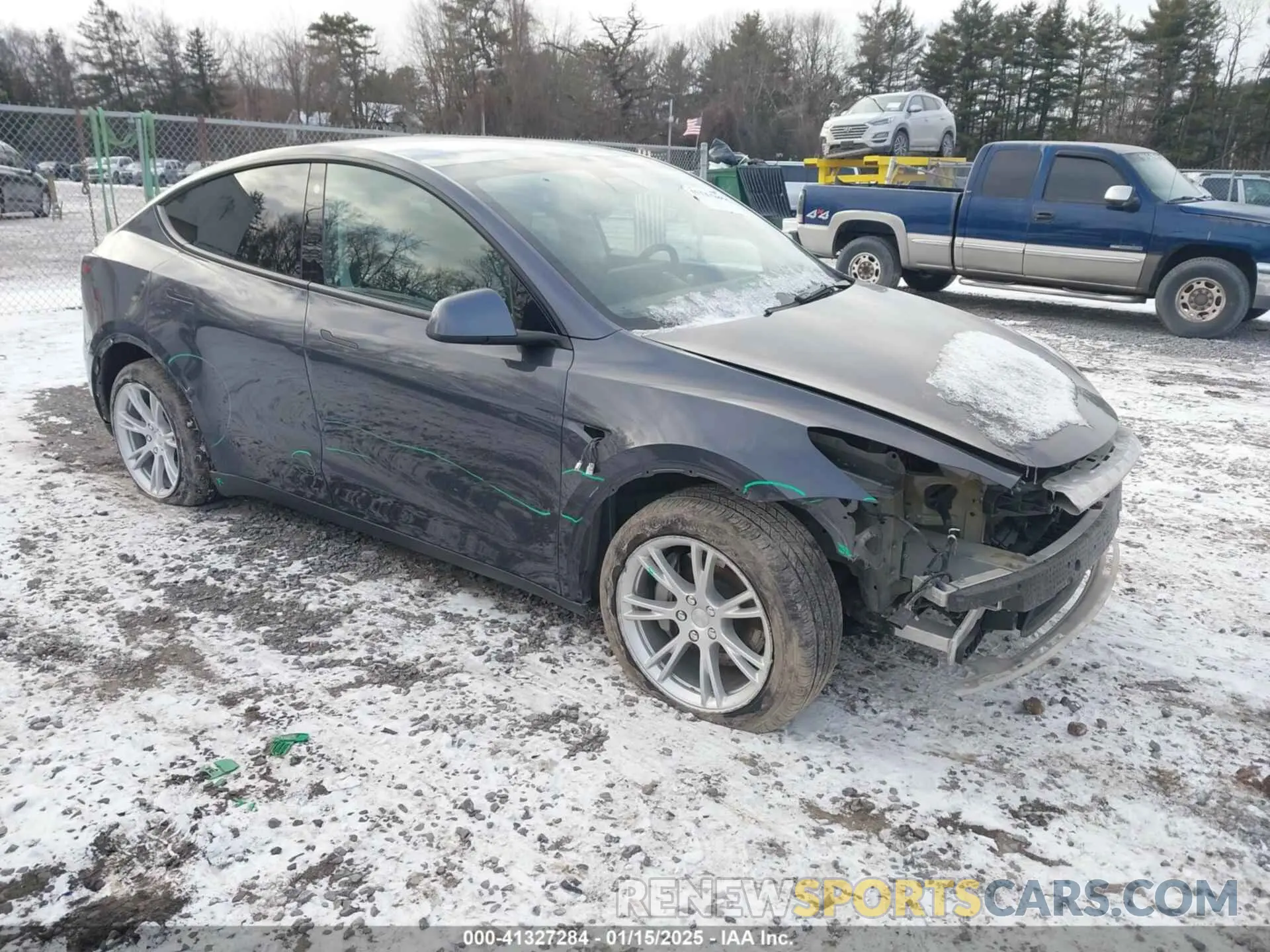 1 Photograph of a damaged car 5YJYGDEE2MF196122 TESLA MODEL Y 2021