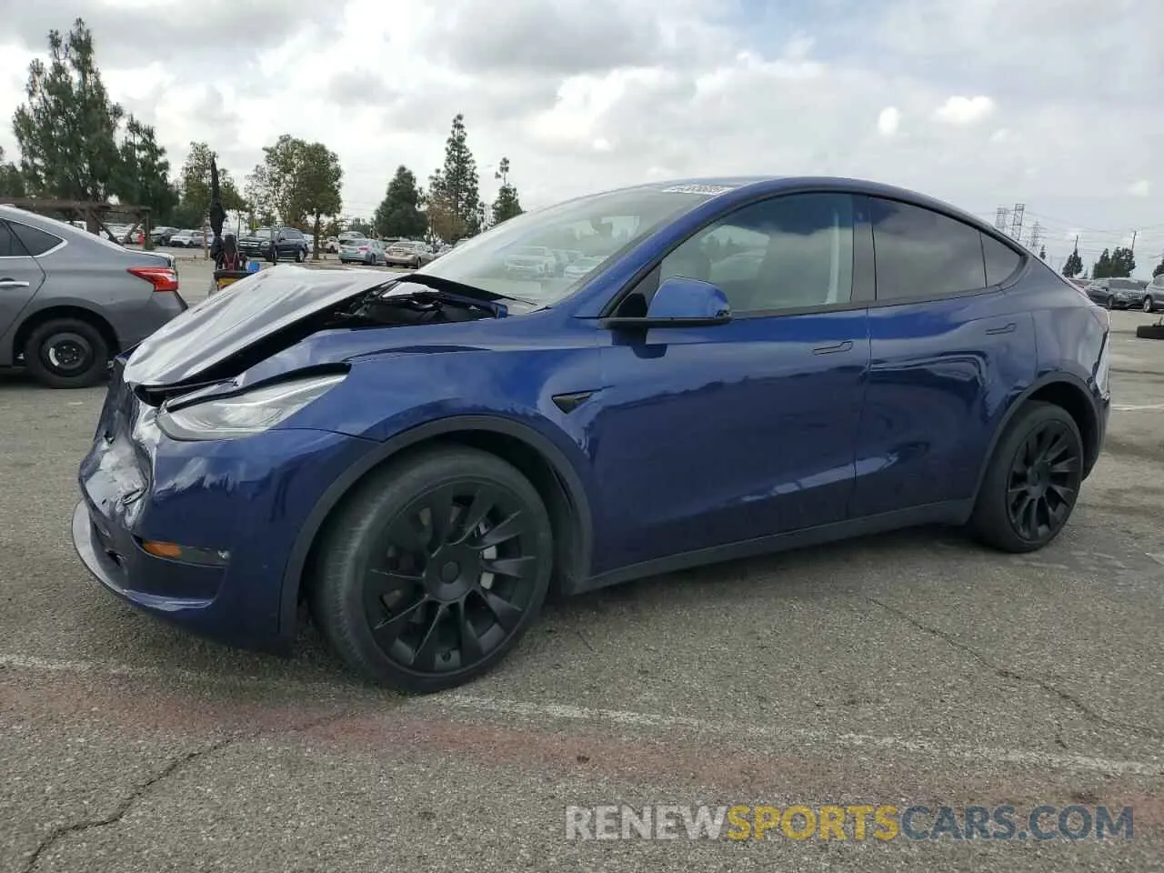 1 Photograph of a damaged car 5YJYGDEE2MF207913 TESLA MODEL Y 2021