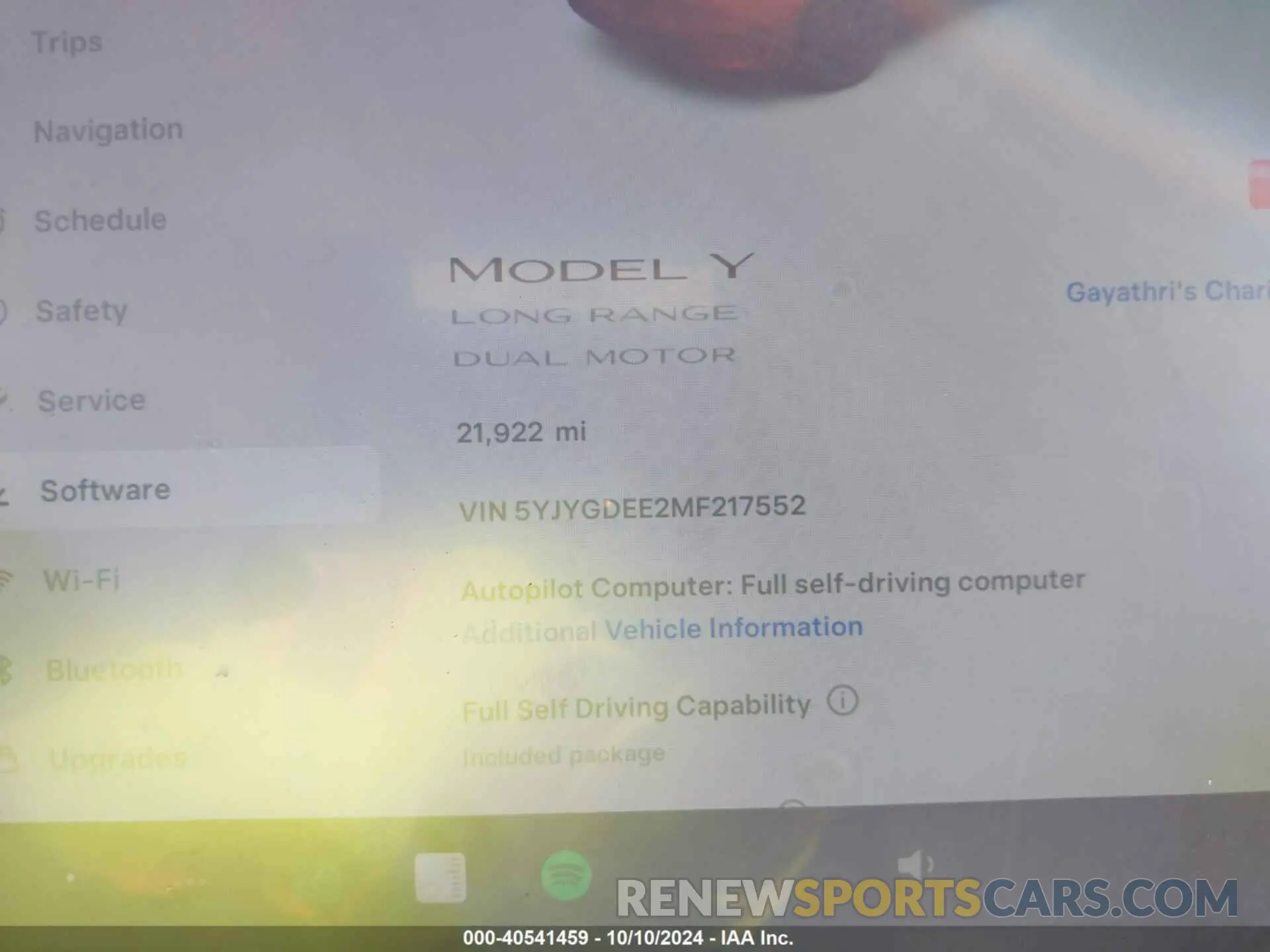 7 Photograph of a damaged car 5YJYGDEE2MF217552 TESLA MODEL Y 2021