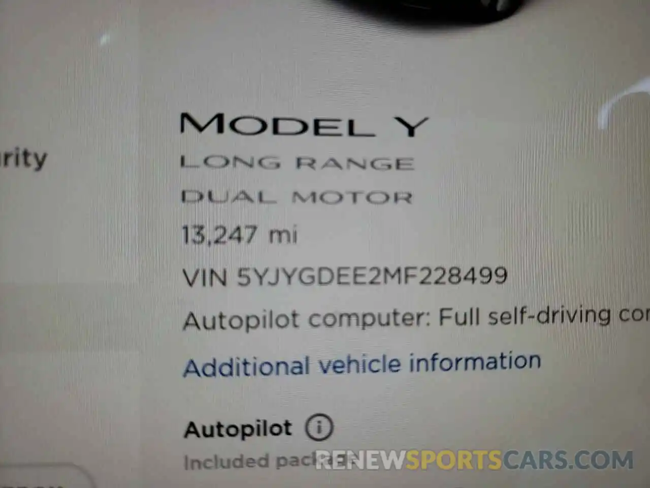 8 Photograph of a damaged car 5YJYGDEE2MF228499 TESLA MODEL Y 2021