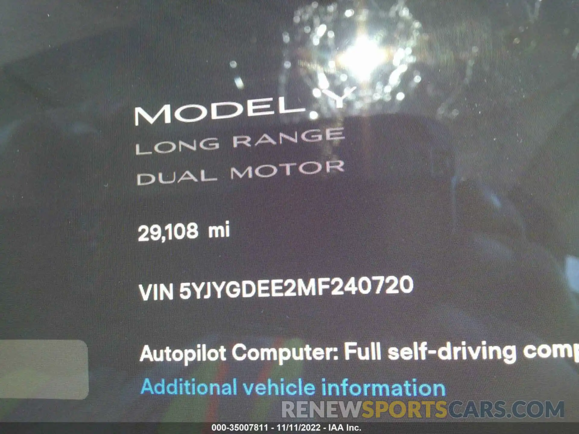 7 Photograph of a damaged car 5YJYGDEE2MF240720 TESLA MODEL Y 2021