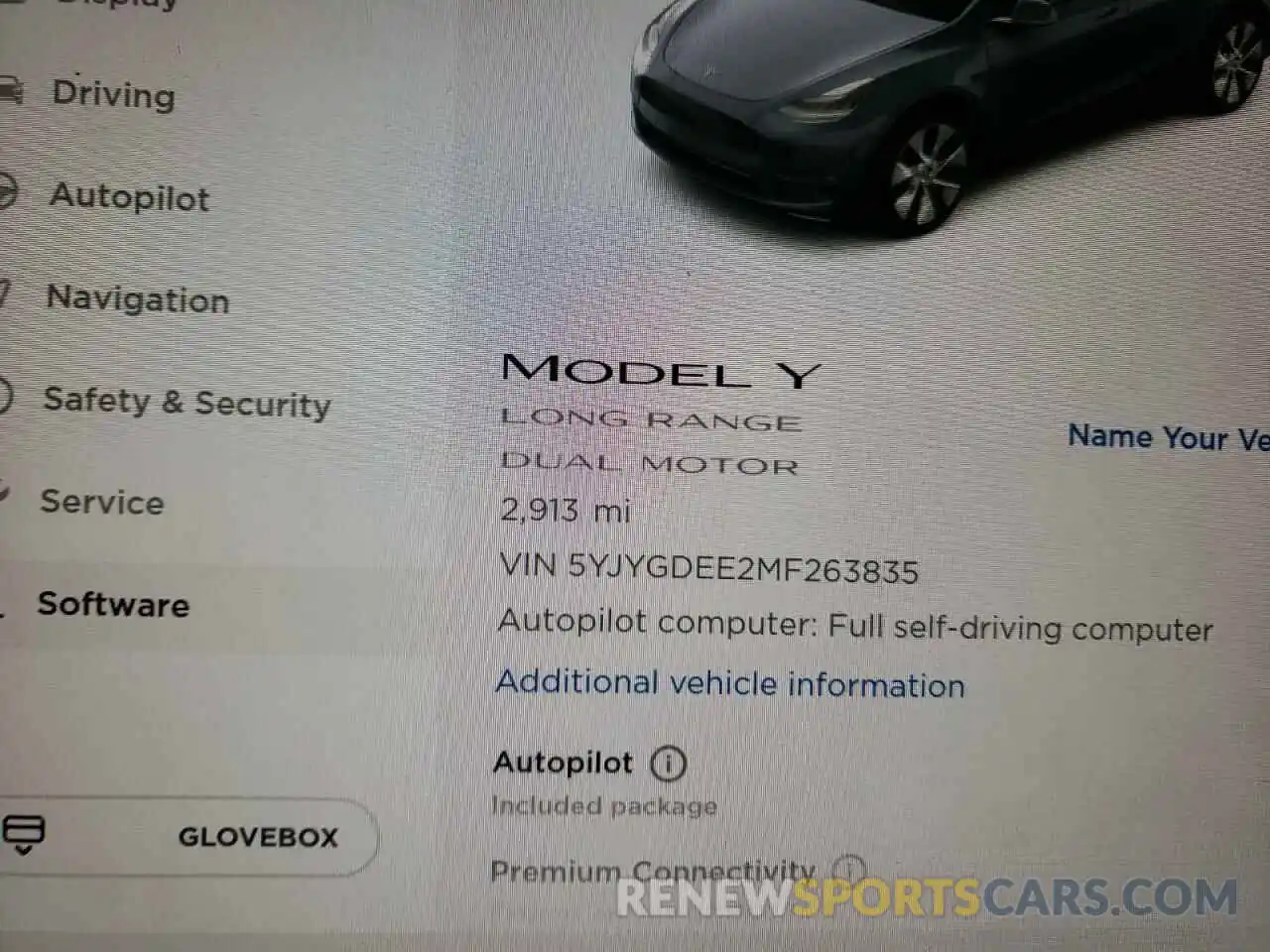 8 Photograph of a damaged car 5YJYGDEE2MF263835 TESLA MODEL Y 2021