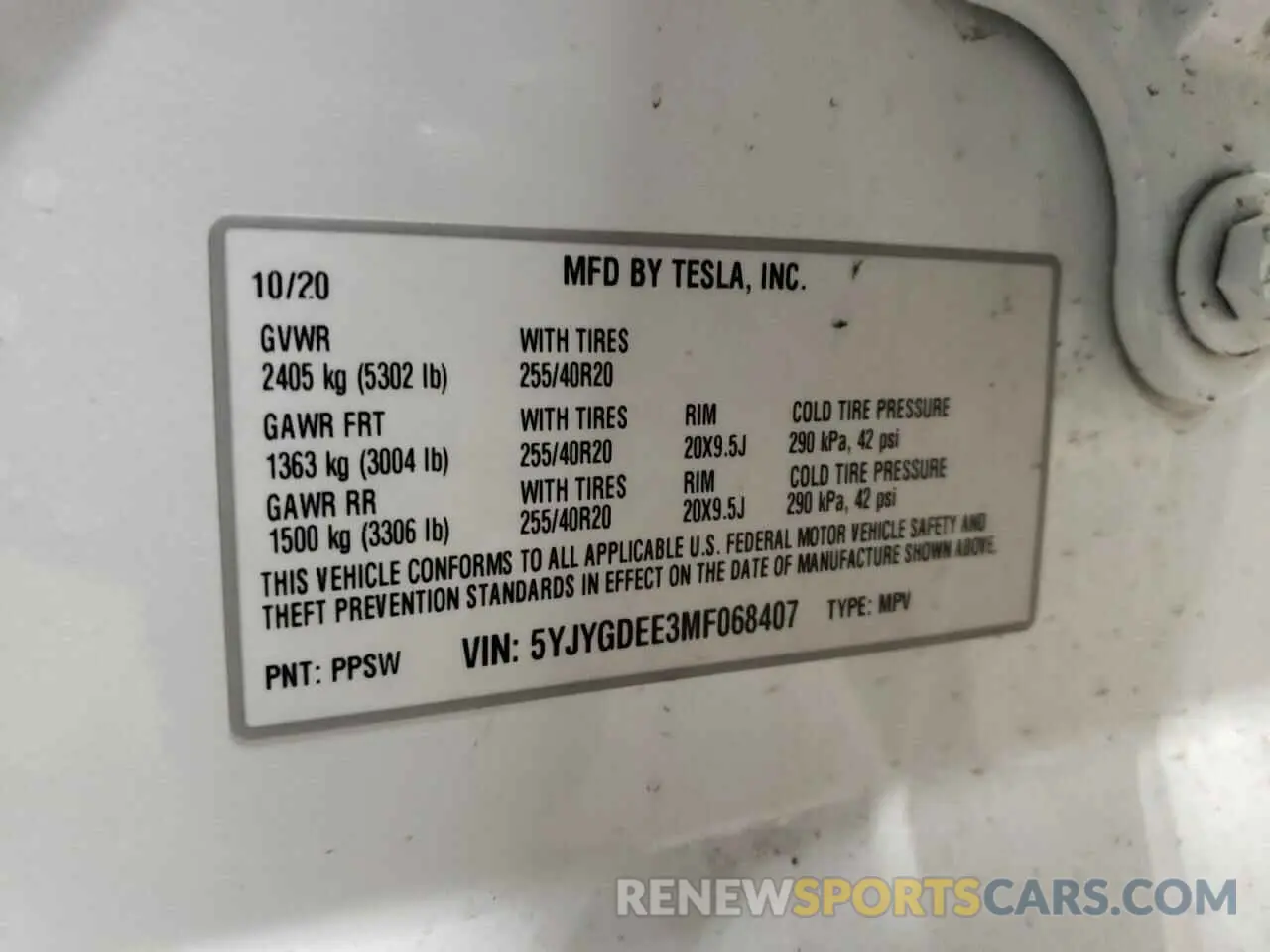 13 Photograph of a damaged car 5YJYGDEE3MF068407 TESLA MODEL Y 2021