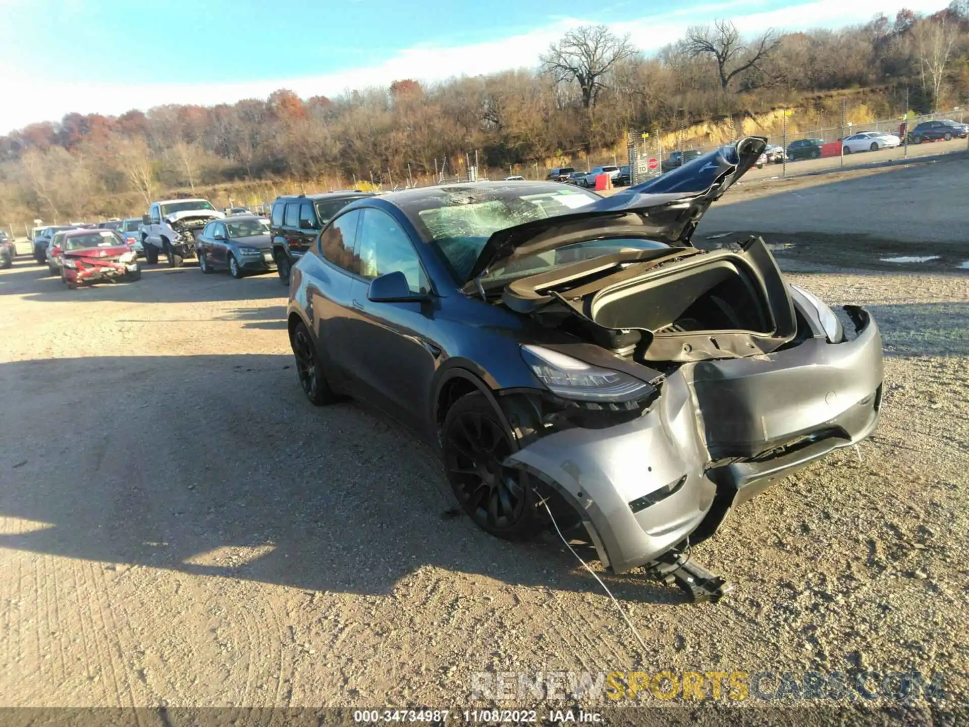 1 Photograph of a damaged car 5YJYGDEE3MF088169 TESLA MODEL Y 2021