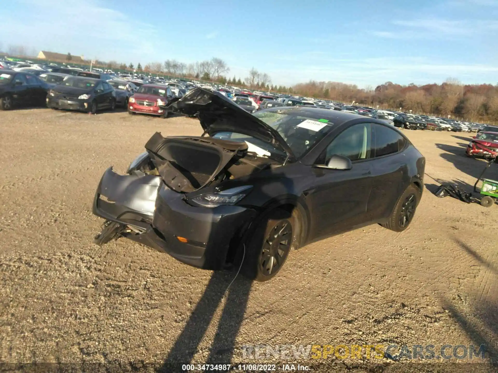 2 Photograph of a damaged car 5YJYGDEE3MF088169 TESLA MODEL Y 2021