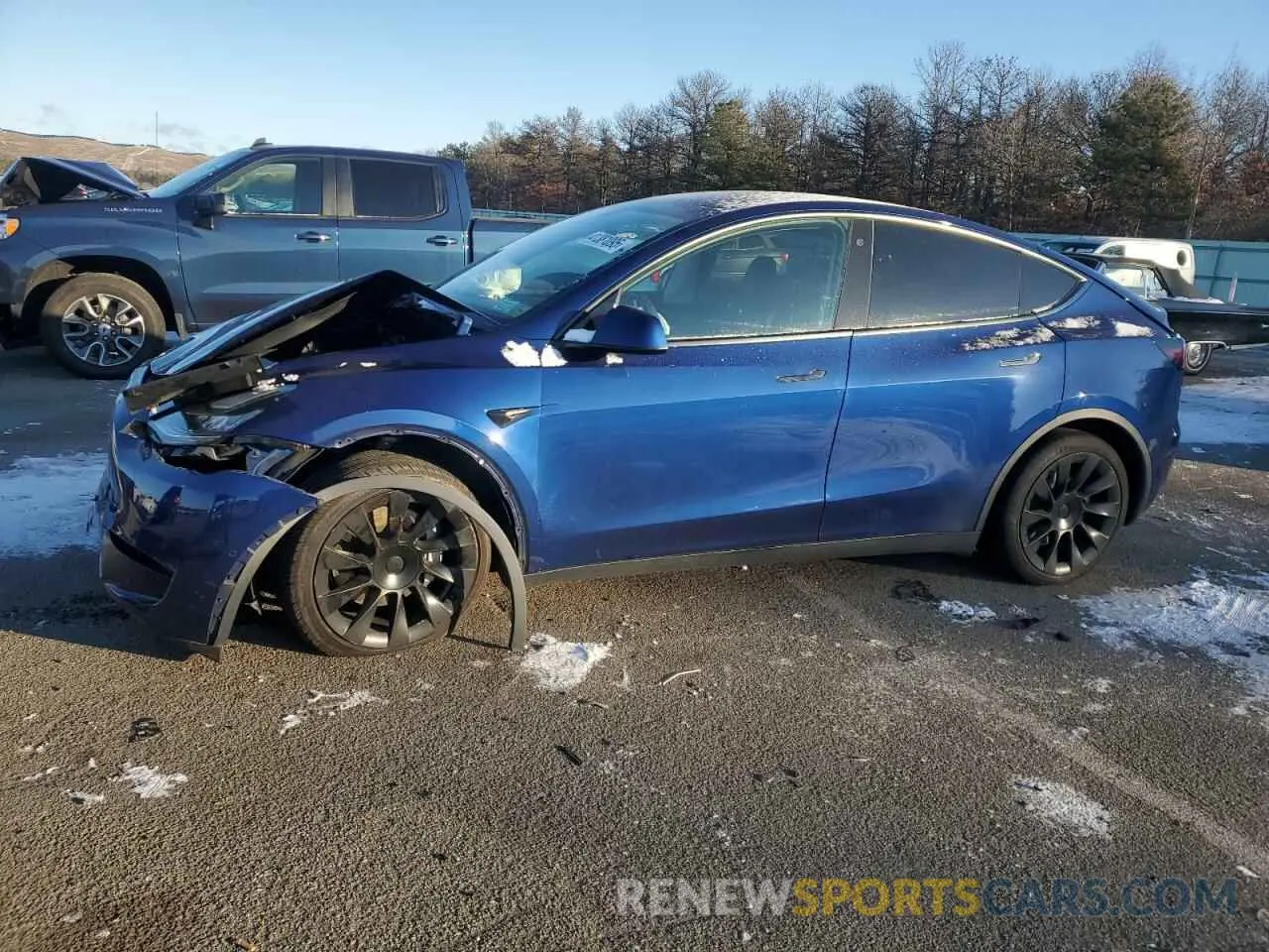 1 Photograph of a damaged car 5YJYGDEE3MF089578 TESLA MODEL Y 2021