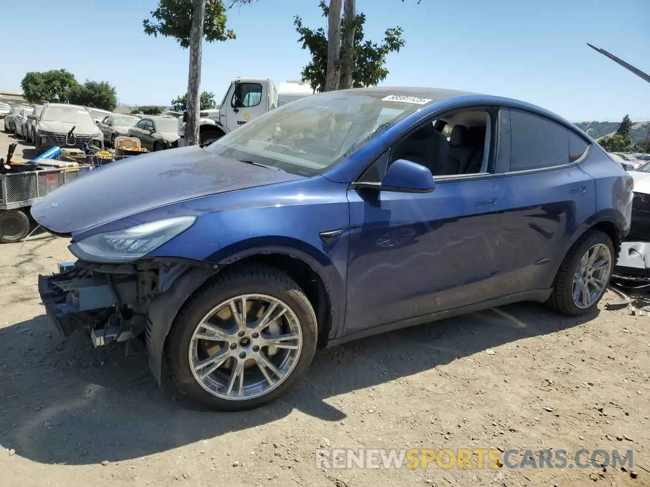 1 Photograph of a damaged car 5YJYGDEE3MF094506 TESLA MODEL Y 2021