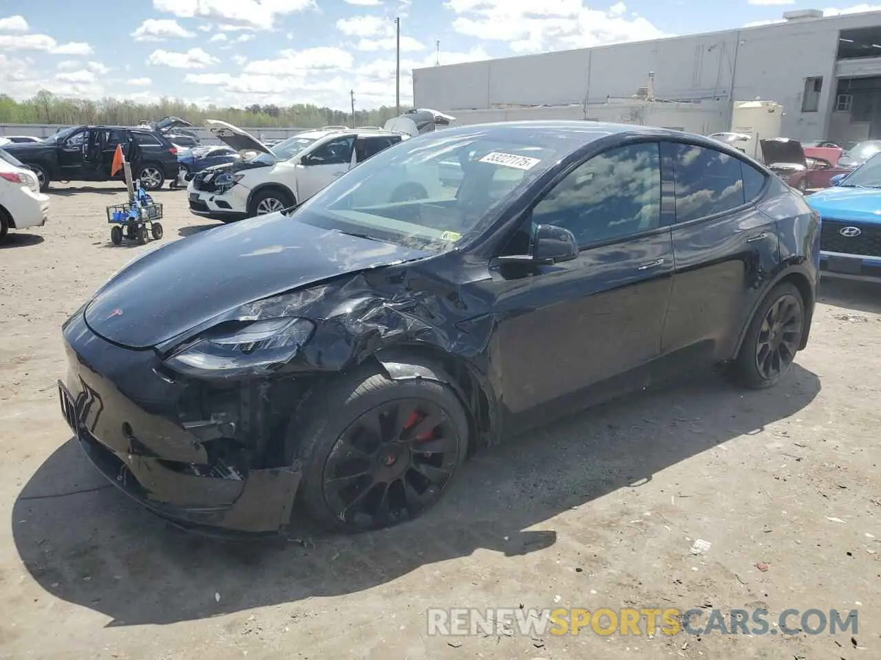 1 Photograph of a damaged car 5YJYGDEE3MF129657 TESLA MODEL Y 2021