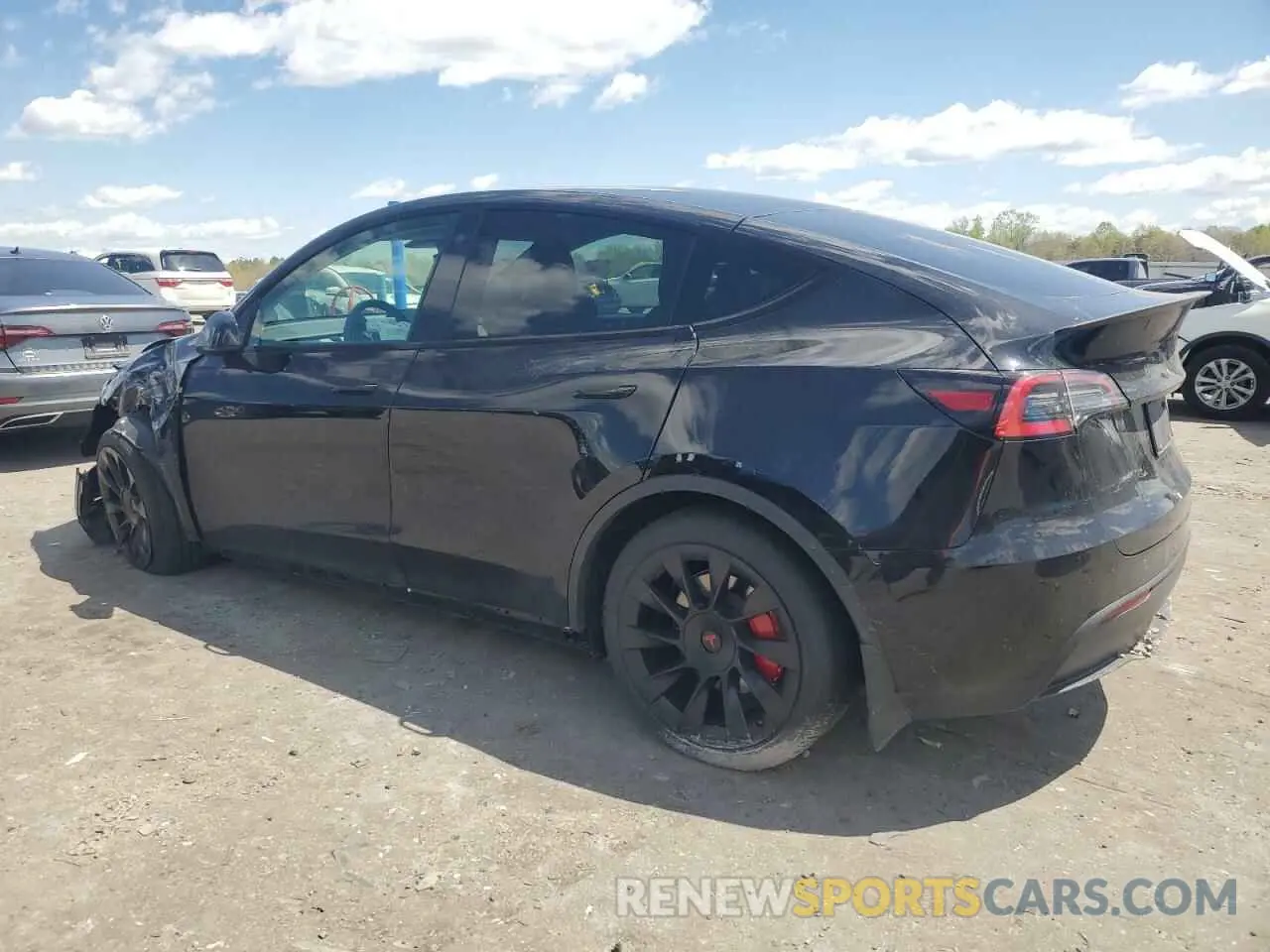 2 Photograph of a damaged car 5YJYGDEE3MF129657 TESLA MODEL Y 2021