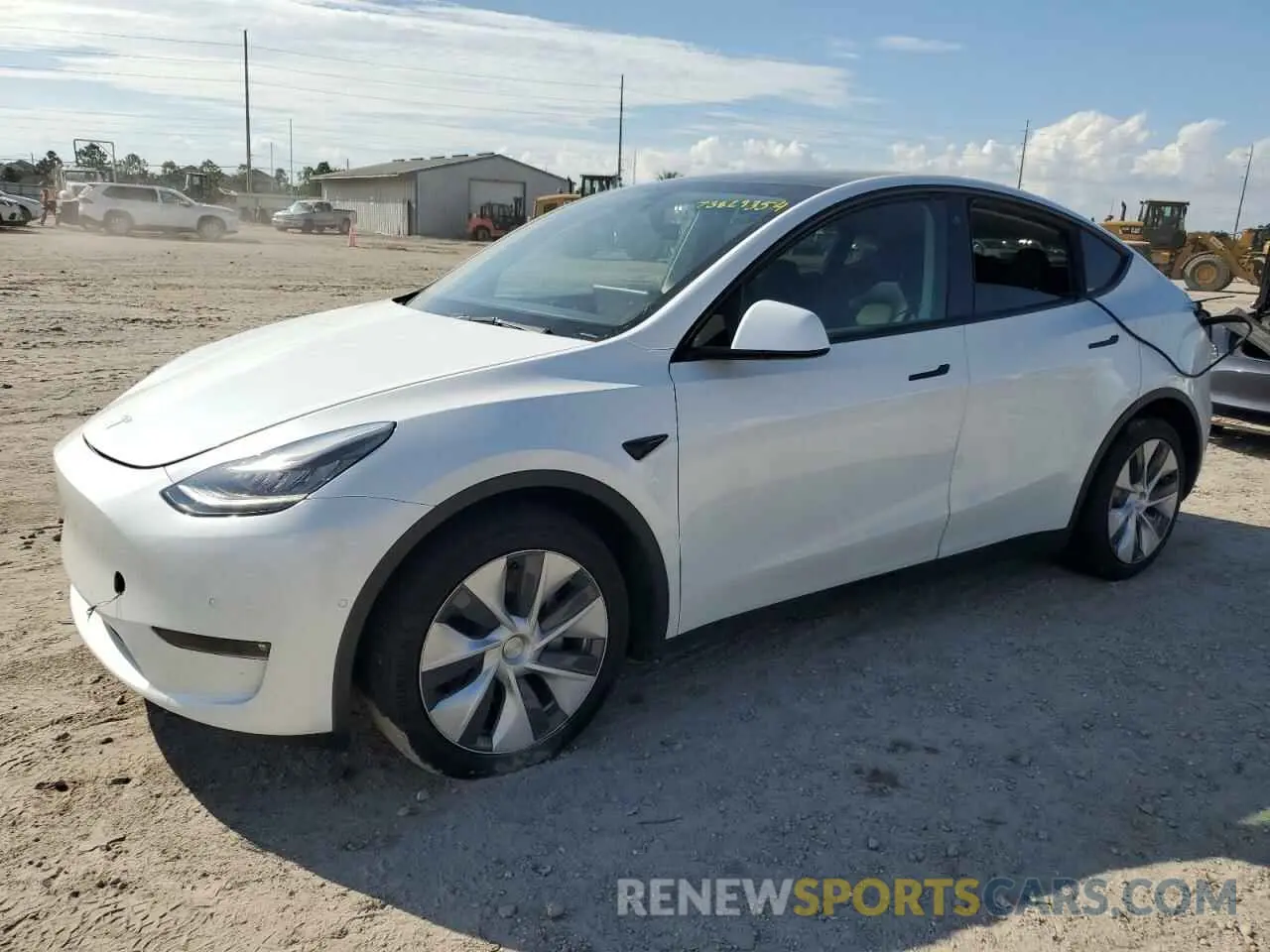 1 Photograph of a damaged car 5YJYGDEE3MF142070 TESLA MODEL Y 2021