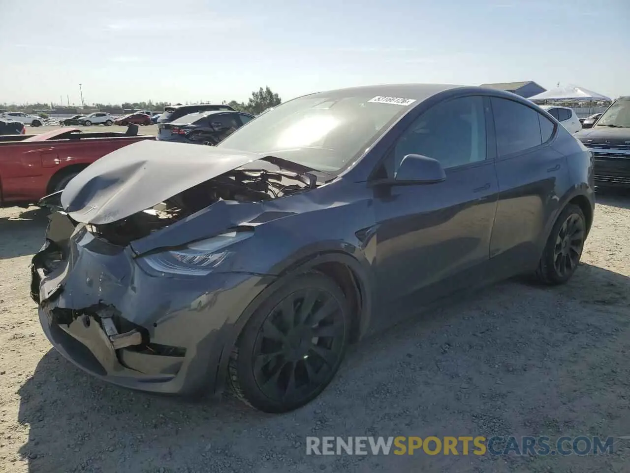 1 Photograph of a damaged car 5YJYGDEE3MF148581 TESLA MODEL Y 2021