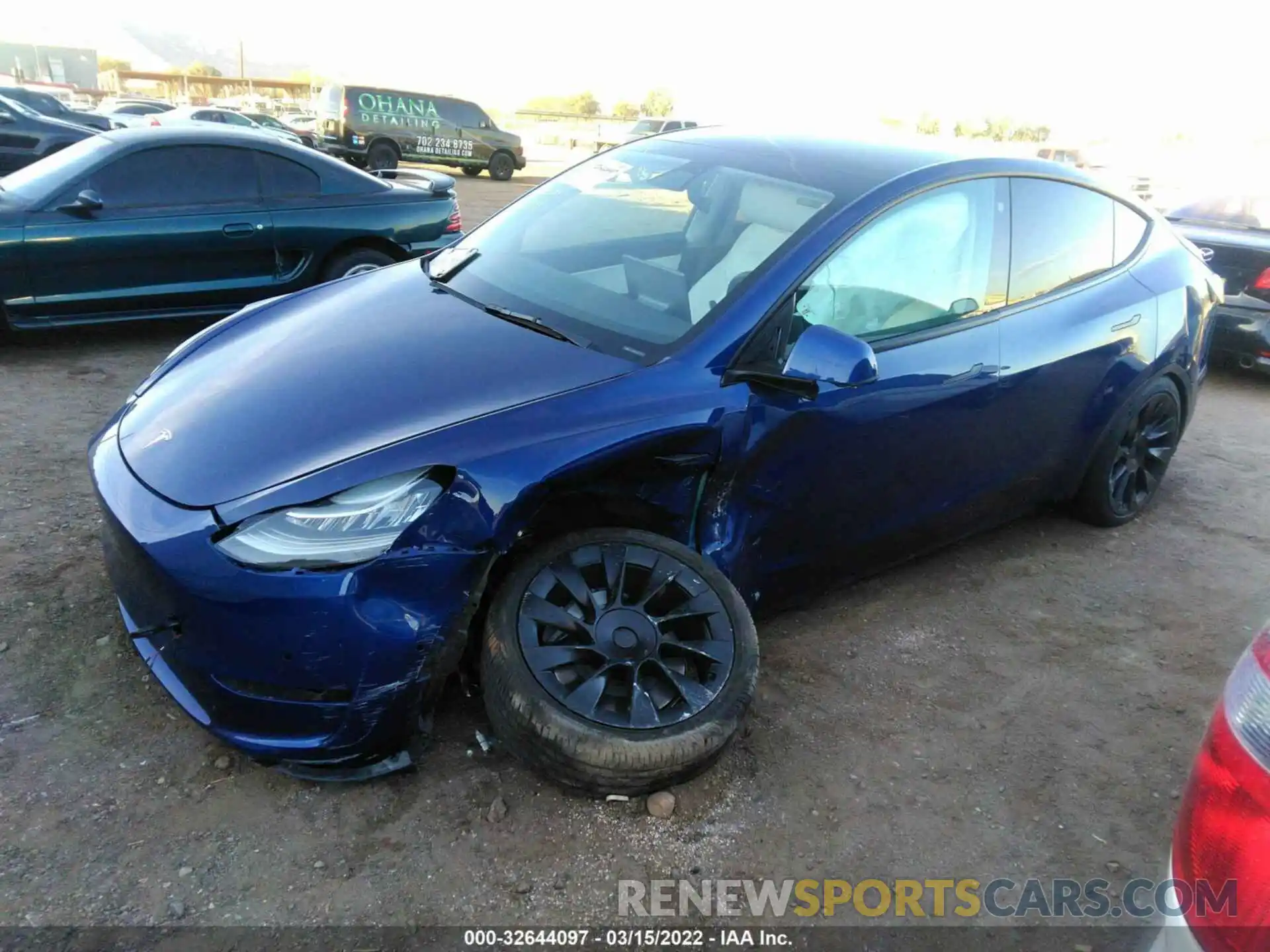 2 Photograph of a damaged car 5YJYGDEE3MF151464 TESLA MODEL Y 2021