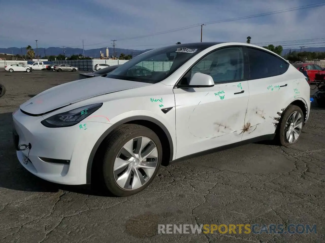 1 Photograph of a damaged car 5YJYGDEE3MF151688 TESLA MODEL Y 2021