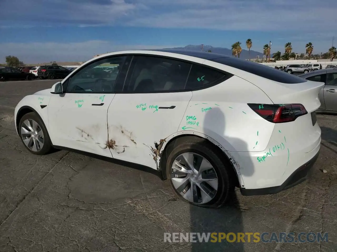 2 Photograph of a damaged car 5YJYGDEE3MF151688 TESLA MODEL Y 2021