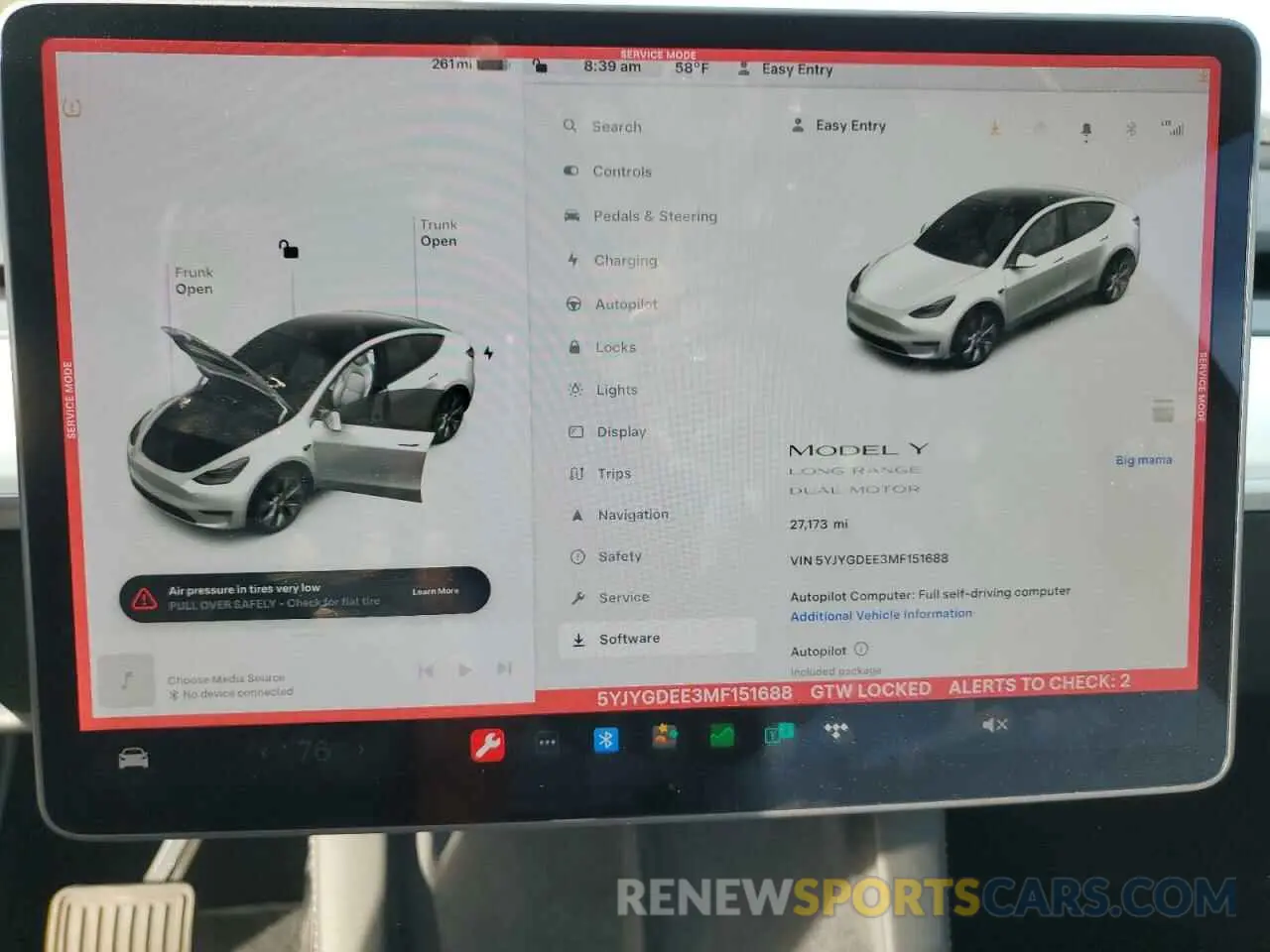 9 Photograph of a damaged car 5YJYGDEE3MF151688 TESLA MODEL Y 2021