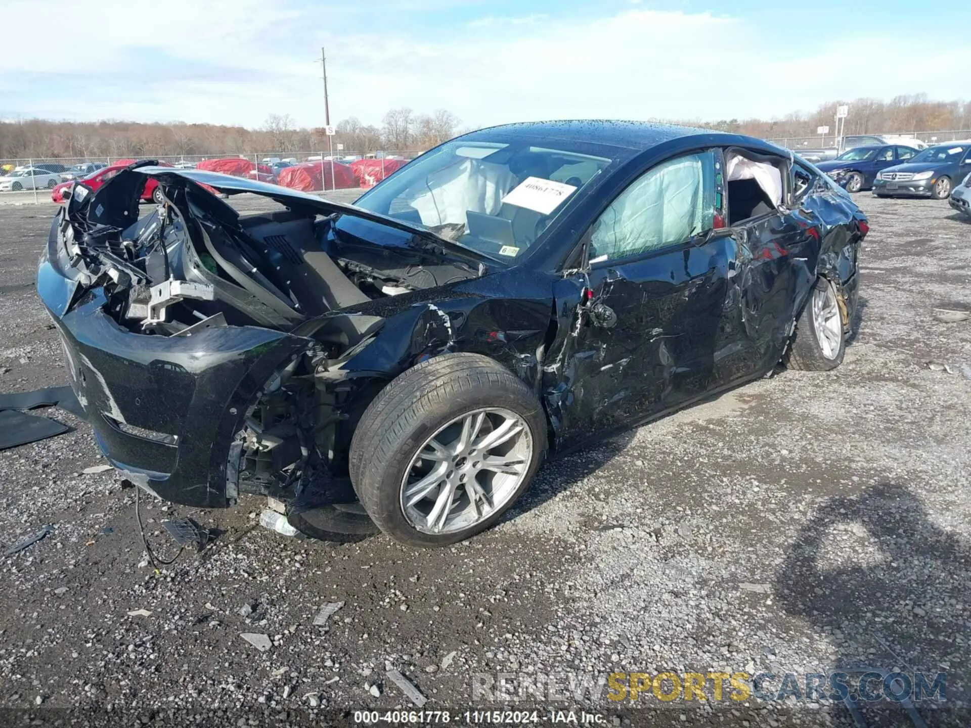 2 Photograph of a damaged car 5YJYGDEE3MF196128 TESLA MODEL Y 2021