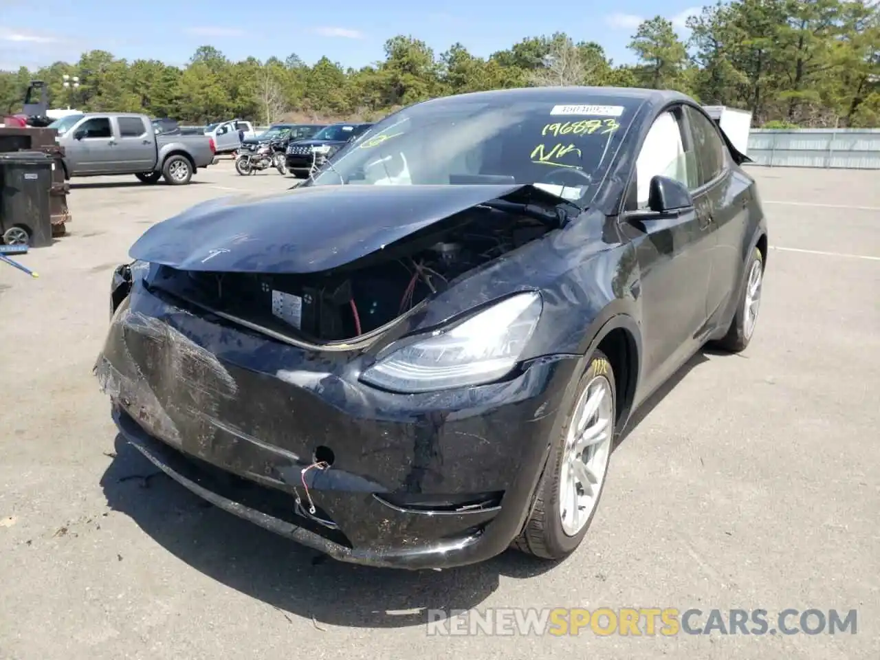 2 Photograph of a damaged car 5YJYGDEE3MF196873 TESLA MODEL Y 2021