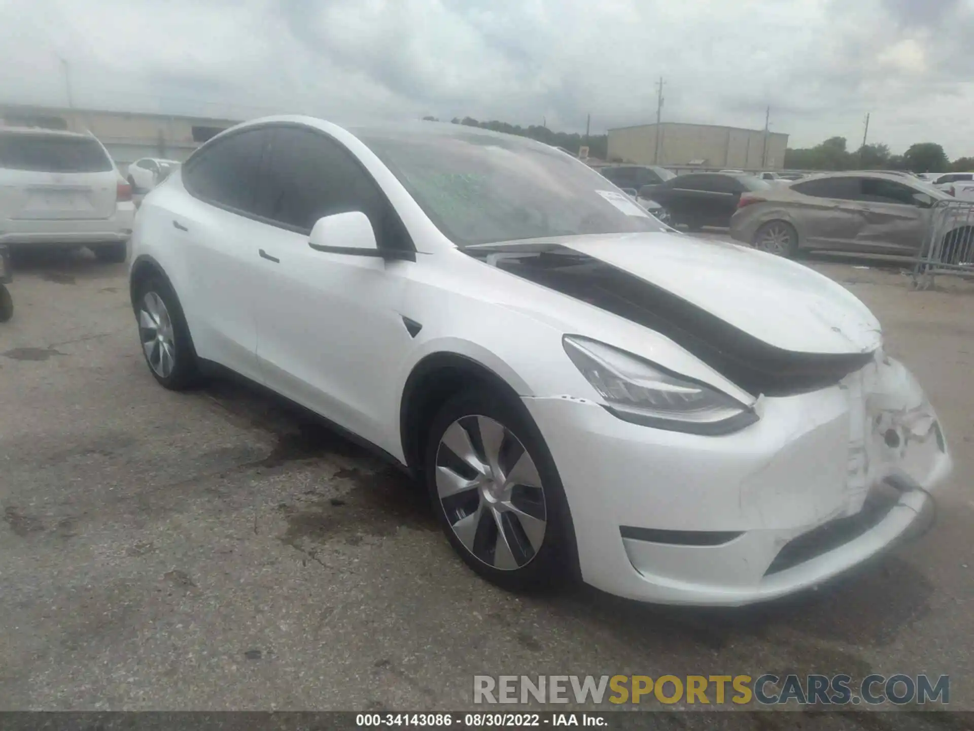 1 Photograph of a damaged car 5YJYGDEE3MF212876 TESLA MODEL Y 2021