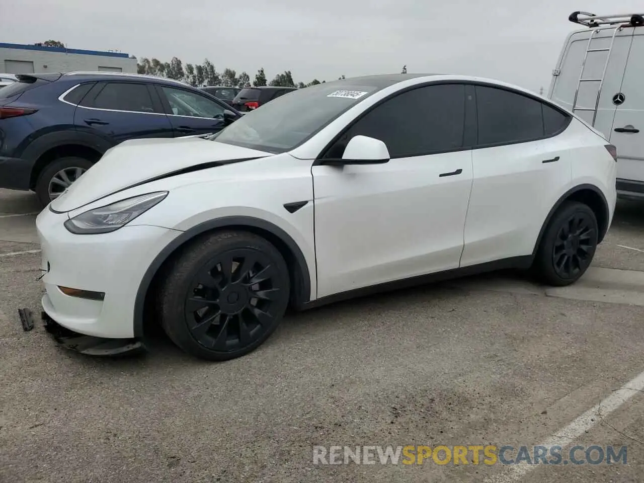 1 Photograph of a damaged car 5YJYGDEE3MF214823 TESLA MODEL Y 2021