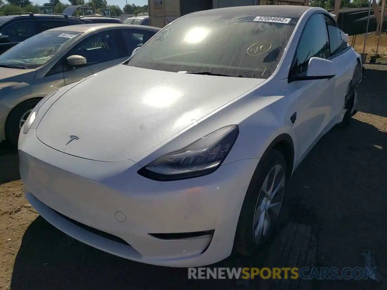 2 Photograph of a damaged car 5YJYGDEE3MF245991 TESLA MODEL Y 2021