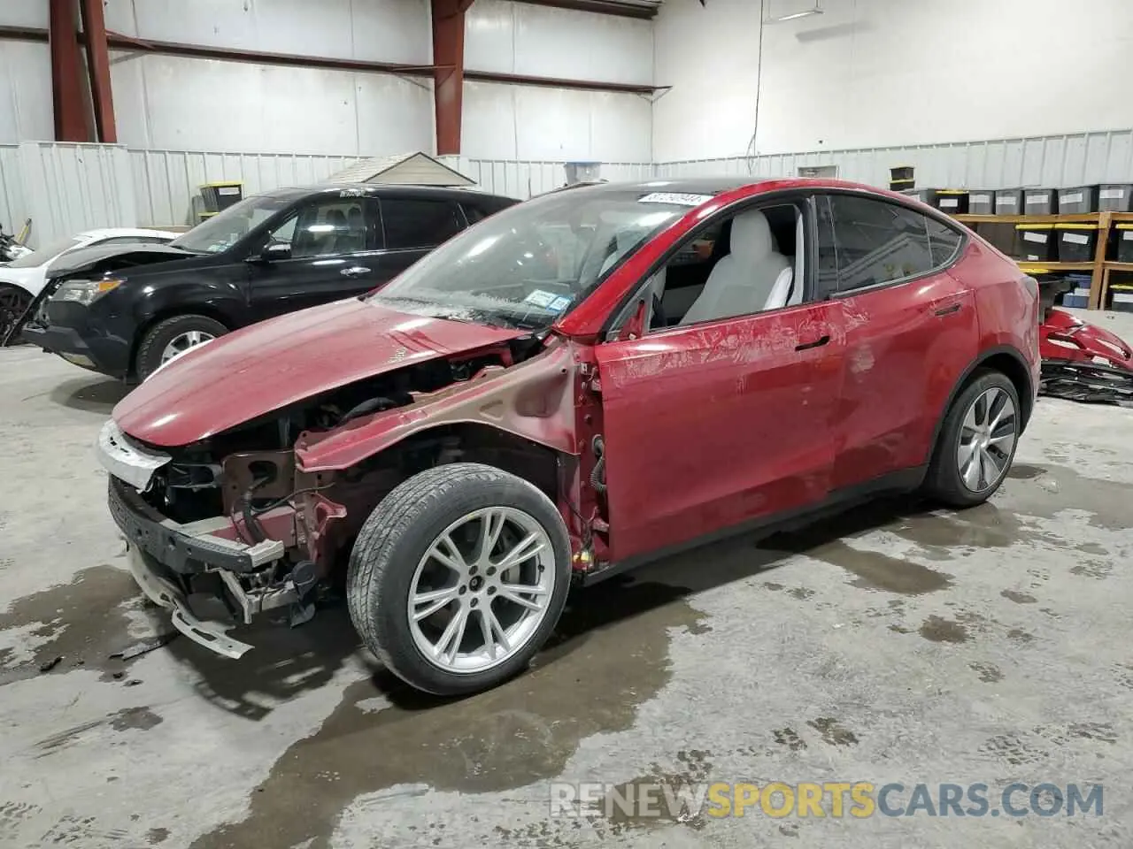 1 Photograph of a damaged car 5YJYGDEE3MF262953 TESLA MODEL Y 2021