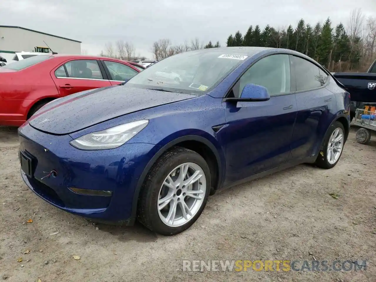 1 Photograph of a damaged car 5YJYGDEE3MF296052 TESLA MODEL Y 2021