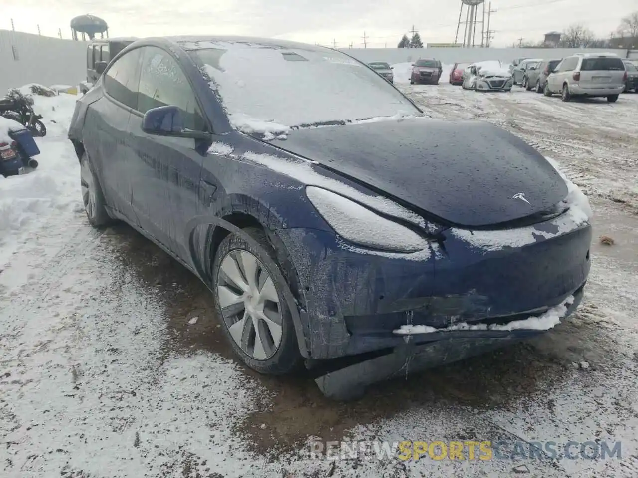 1 Photograph of a damaged car 5YJYGDEE4MF062468 TESLA MODEL Y 2021