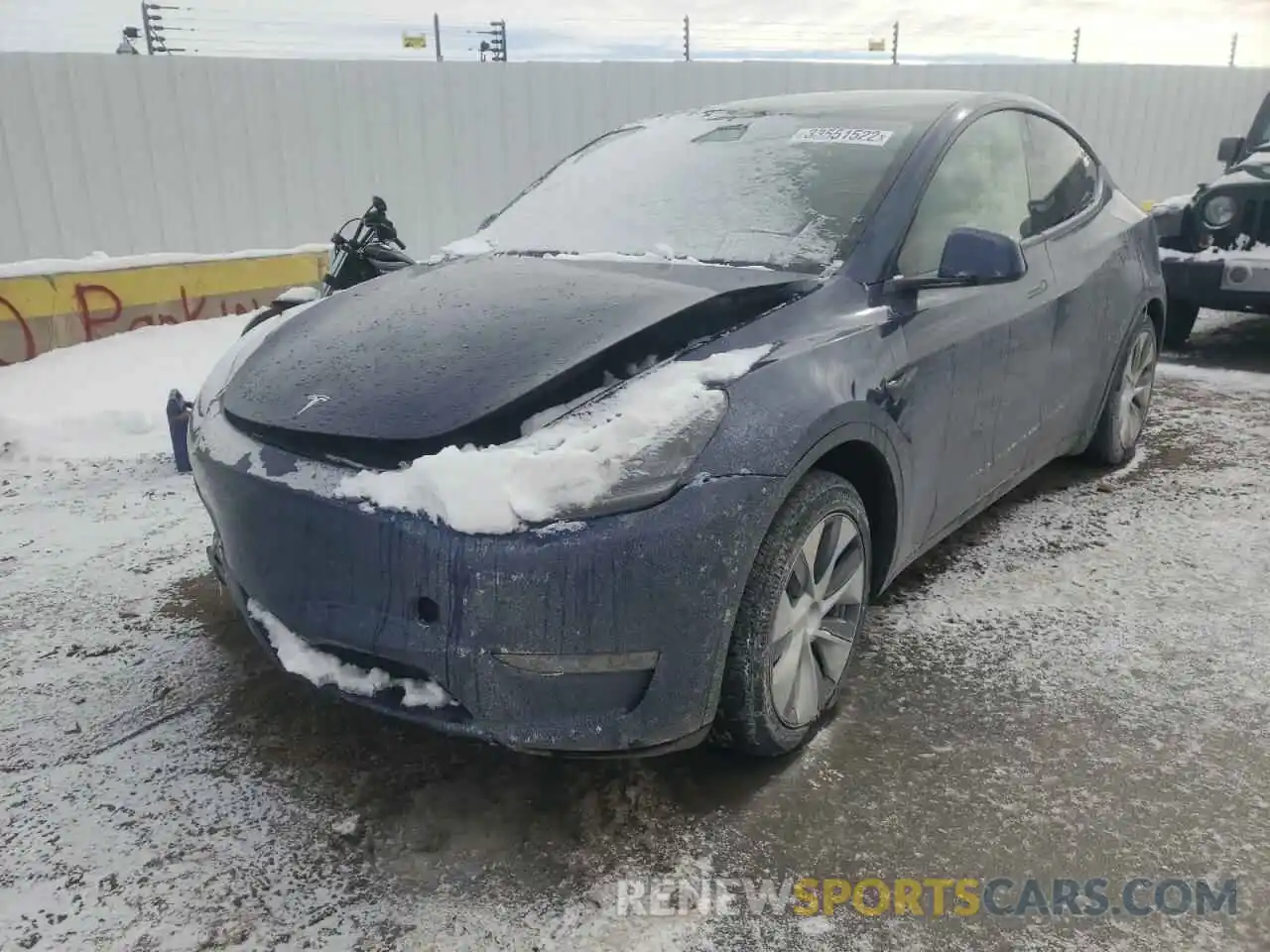 2 Photograph of a damaged car 5YJYGDEE4MF062468 TESLA MODEL Y 2021