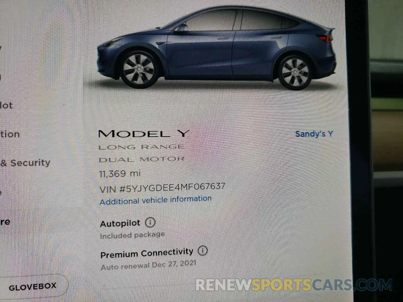 8 Photograph of a damaged car 5YJYGDEE4MF067637 TESLA MODEL Y 2021