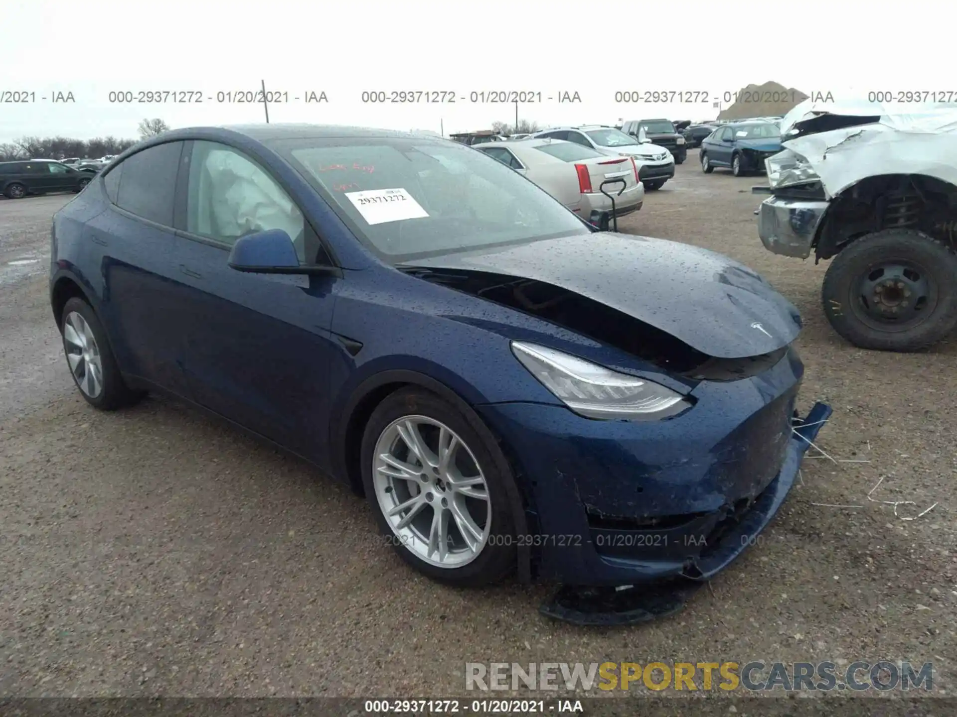 1 Photograph of a damaged car 5YJYGDEE4MF069100 TESLA MODEL Y 2021