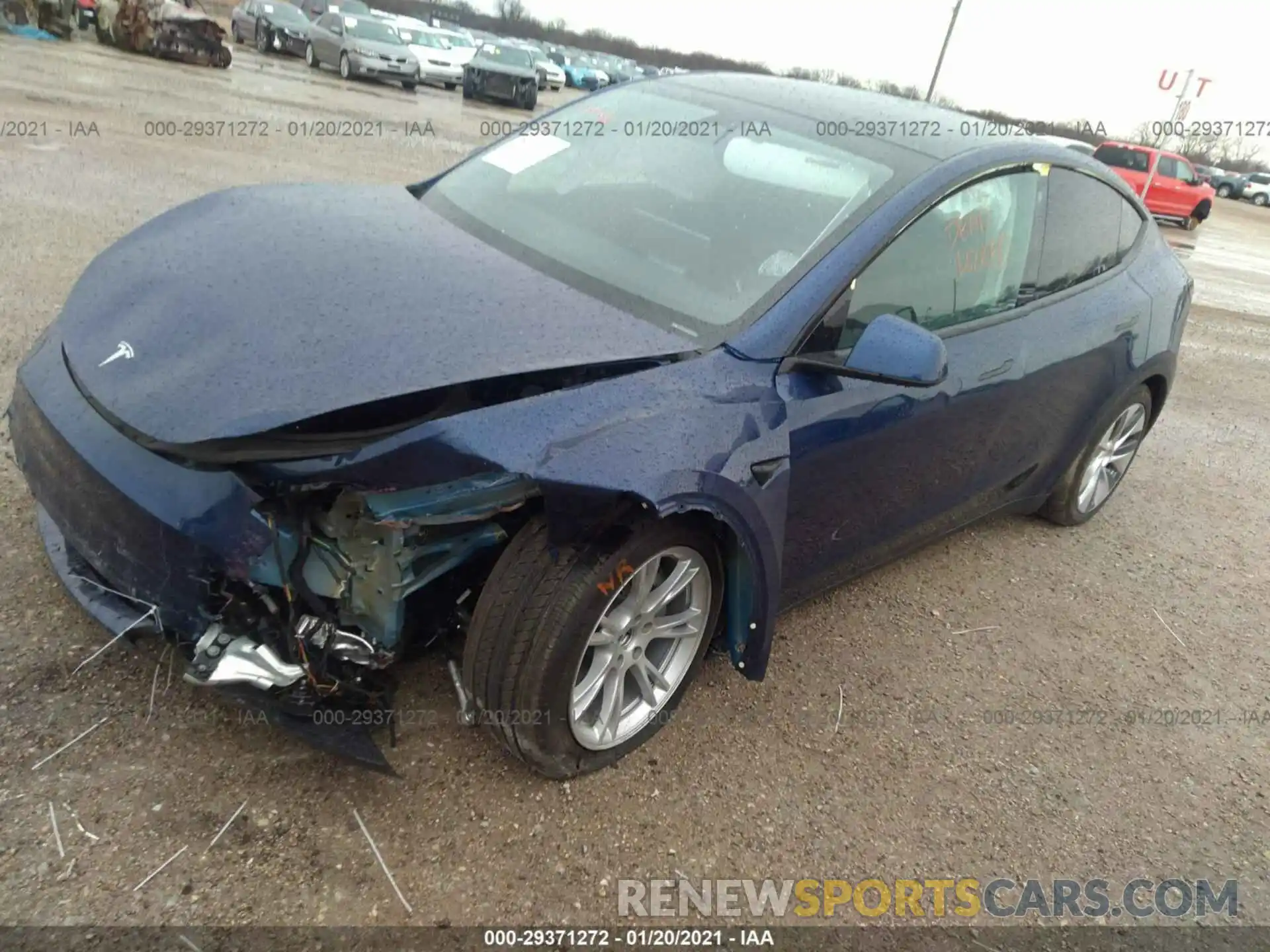 2 Photograph of a damaged car 5YJYGDEE4MF069100 TESLA MODEL Y 2021