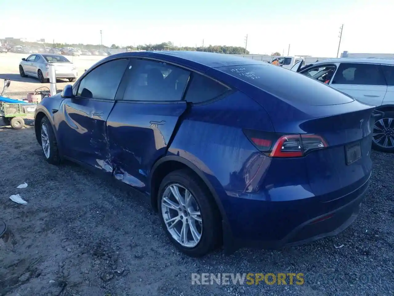 2 Photograph of a damaged car 5YJYGDEE4MF075219 TESLA MODEL Y 2021