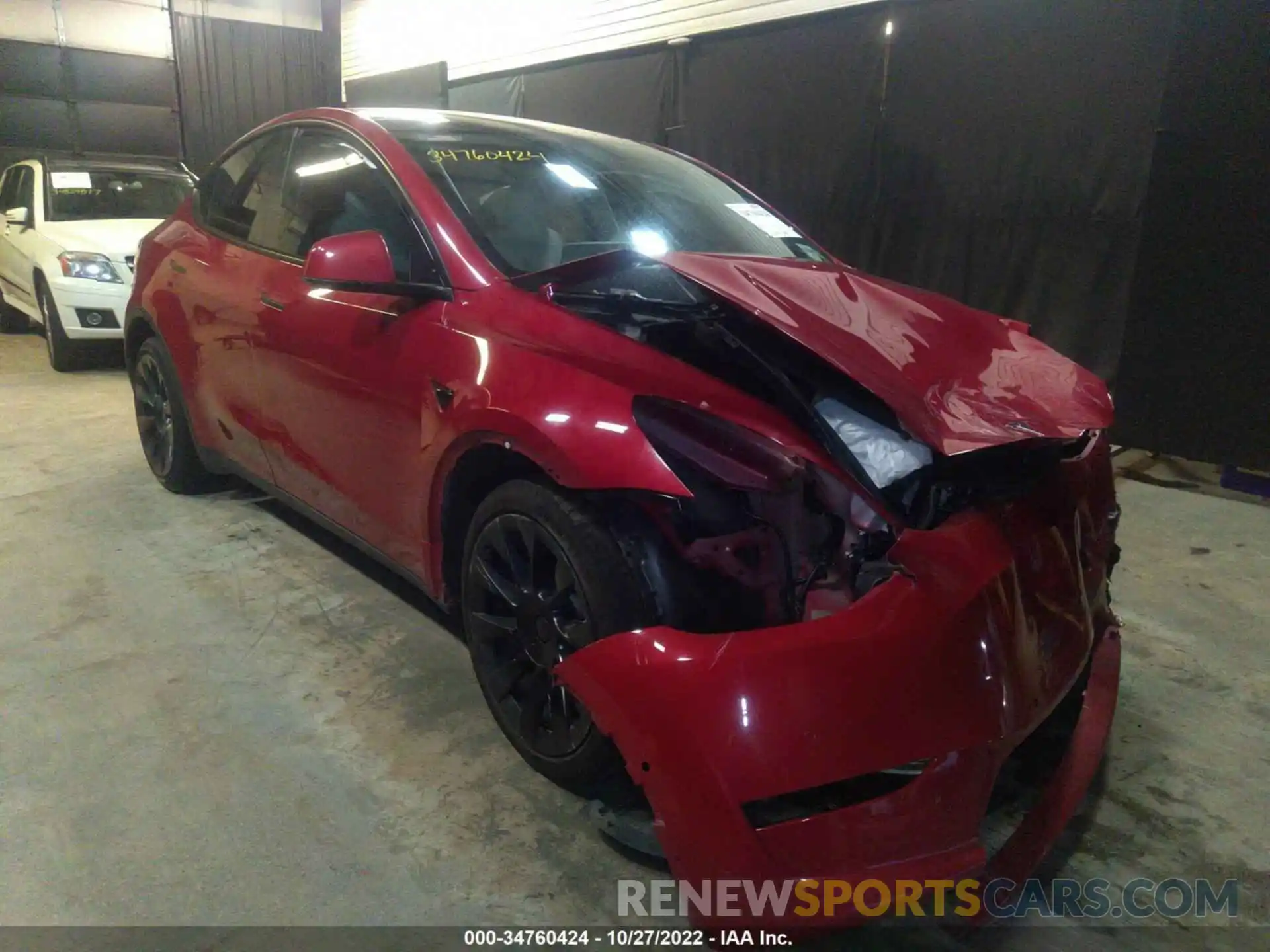 1 Photograph of a damaged car 5YJYGDEE4MF075317 TESLA MODEL Y 2021