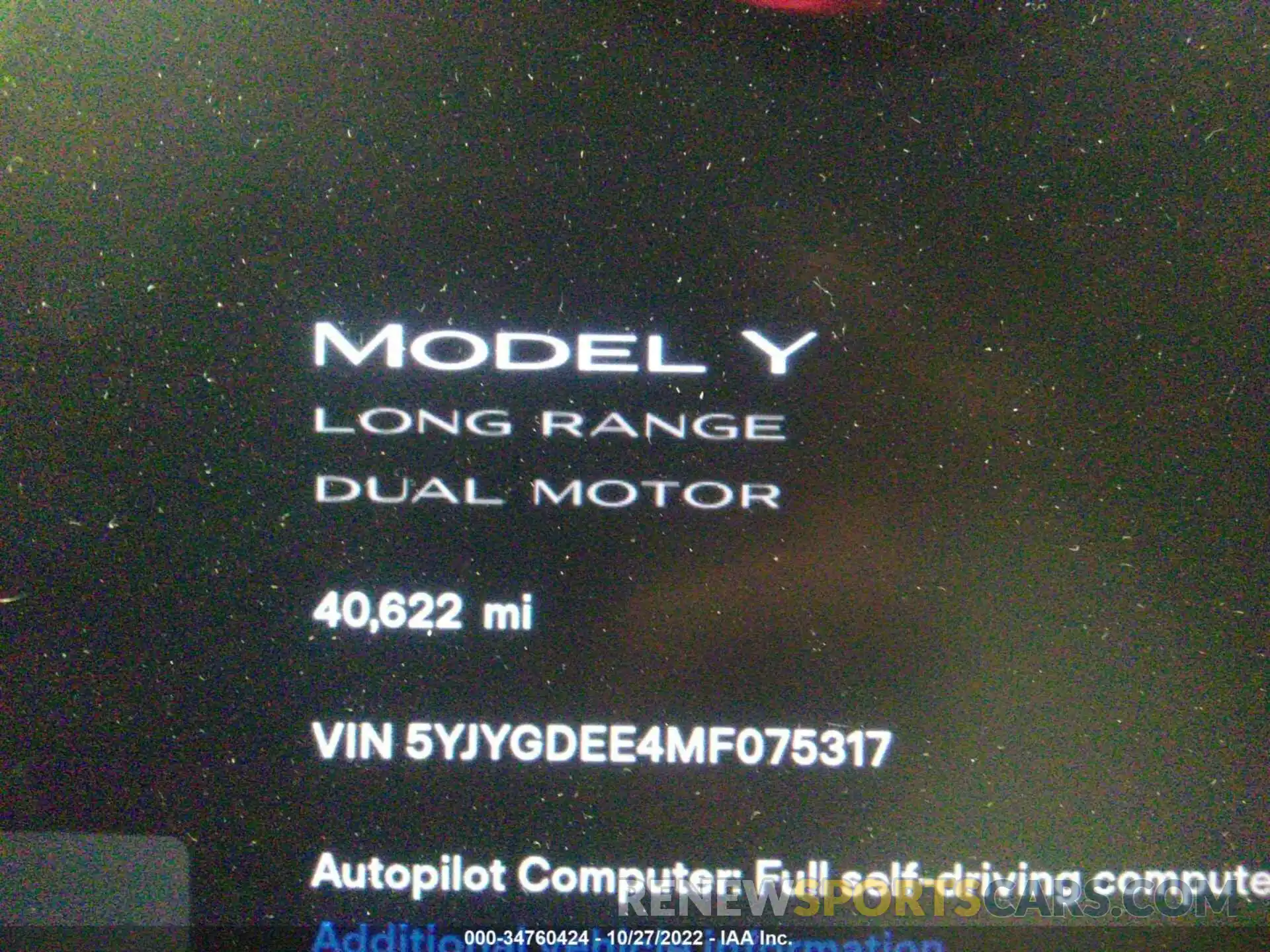 7 Photograph of a damaged car 5YJYGDEE4MF075317 TESLA MODEL Y 2021