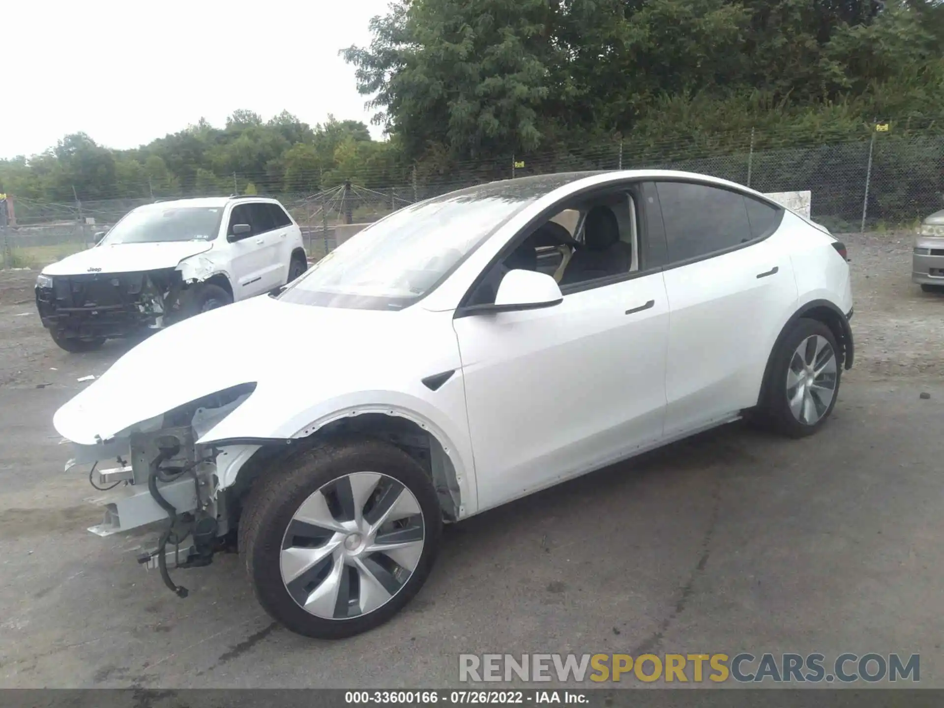 2 Photograph of a damaged car 5YJYGDEE4MF077598 TESLA MODEL Y 2021