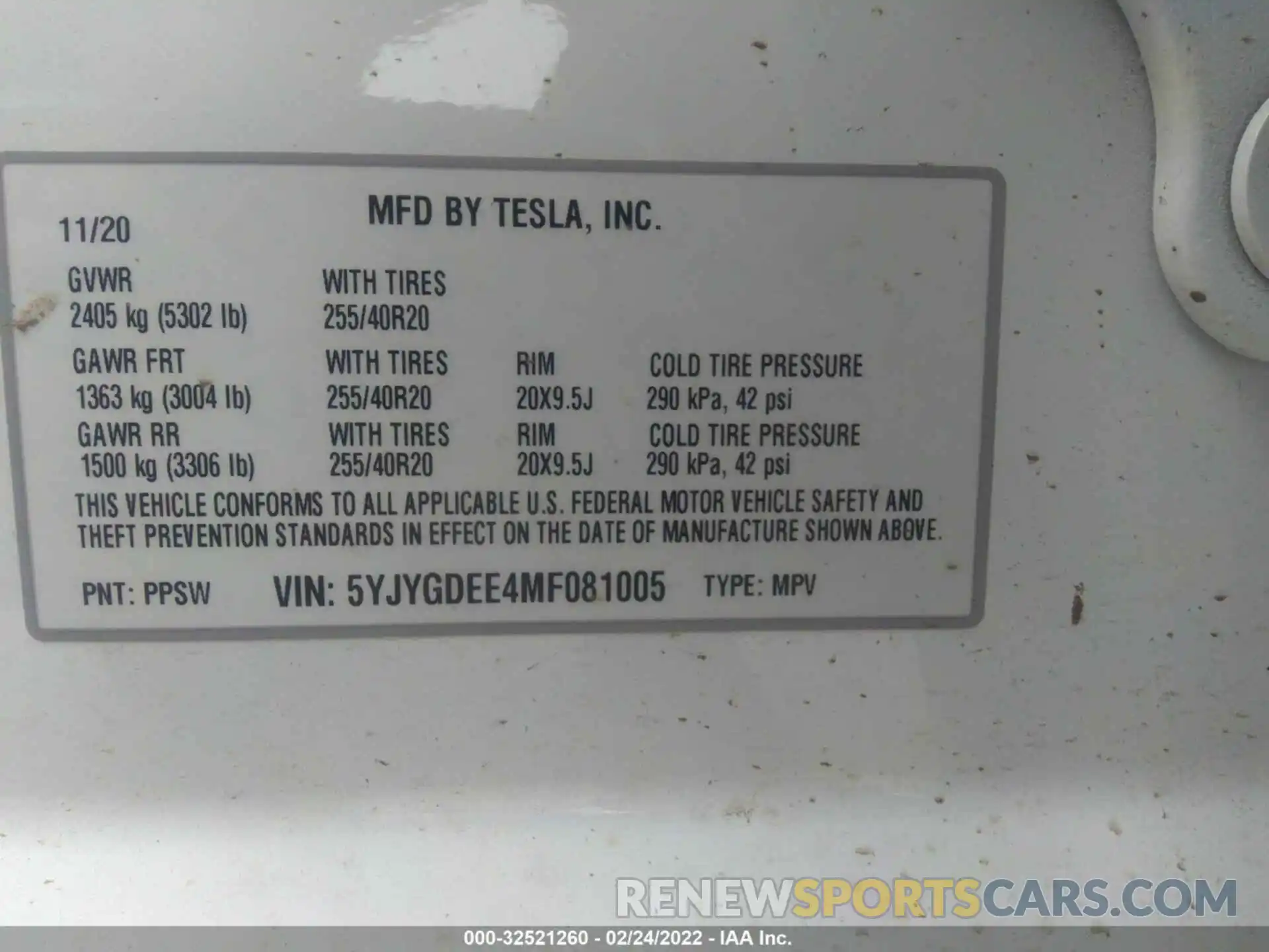 9 Photograph of a damaged car 5YJYGDEE4MF081005 TESLA MODEL Y 2021