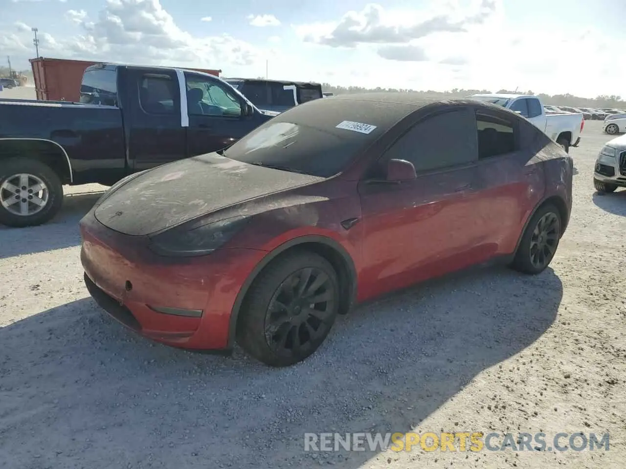 1 Photograph of a damaged car 5YJYGDEE4MF082798 TESLA MODEL Y 2021