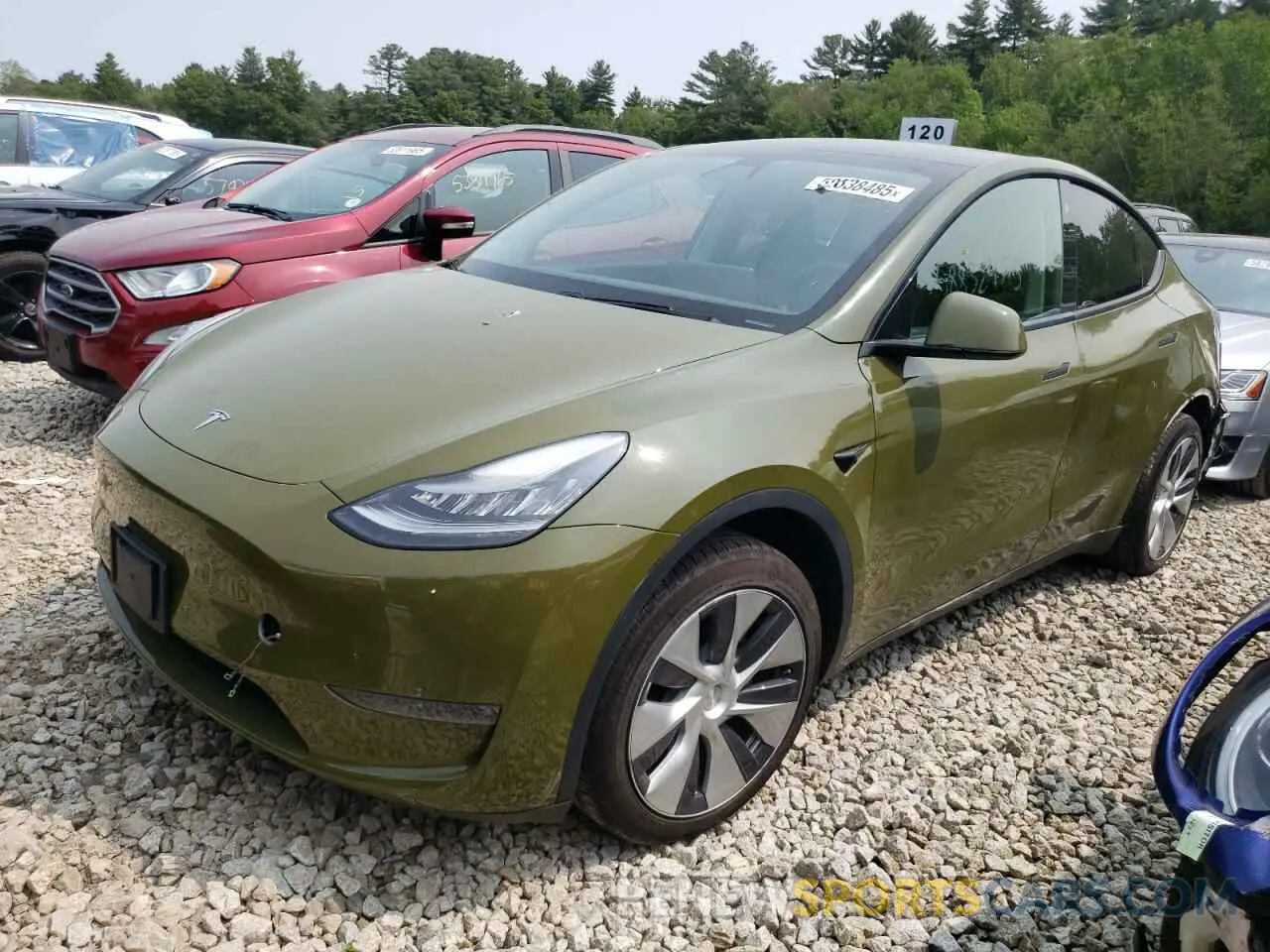 1 Photograph of a damaged car 5YJYGDEE4MF085975 TESLA MODEL Y 2021