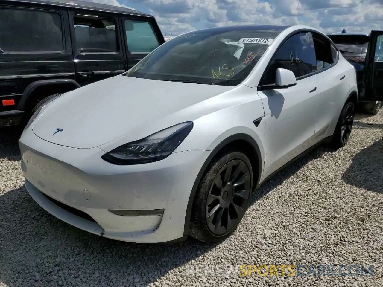 2 Photograph of a damaged car 5YJYGDEE4MF087712 TESLA MODEL Y 2021