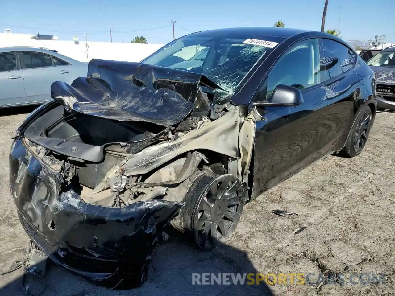 1 Photograph of a damaged car 5YJYGDEE4MF089766 TESLA MODEL Y 2021