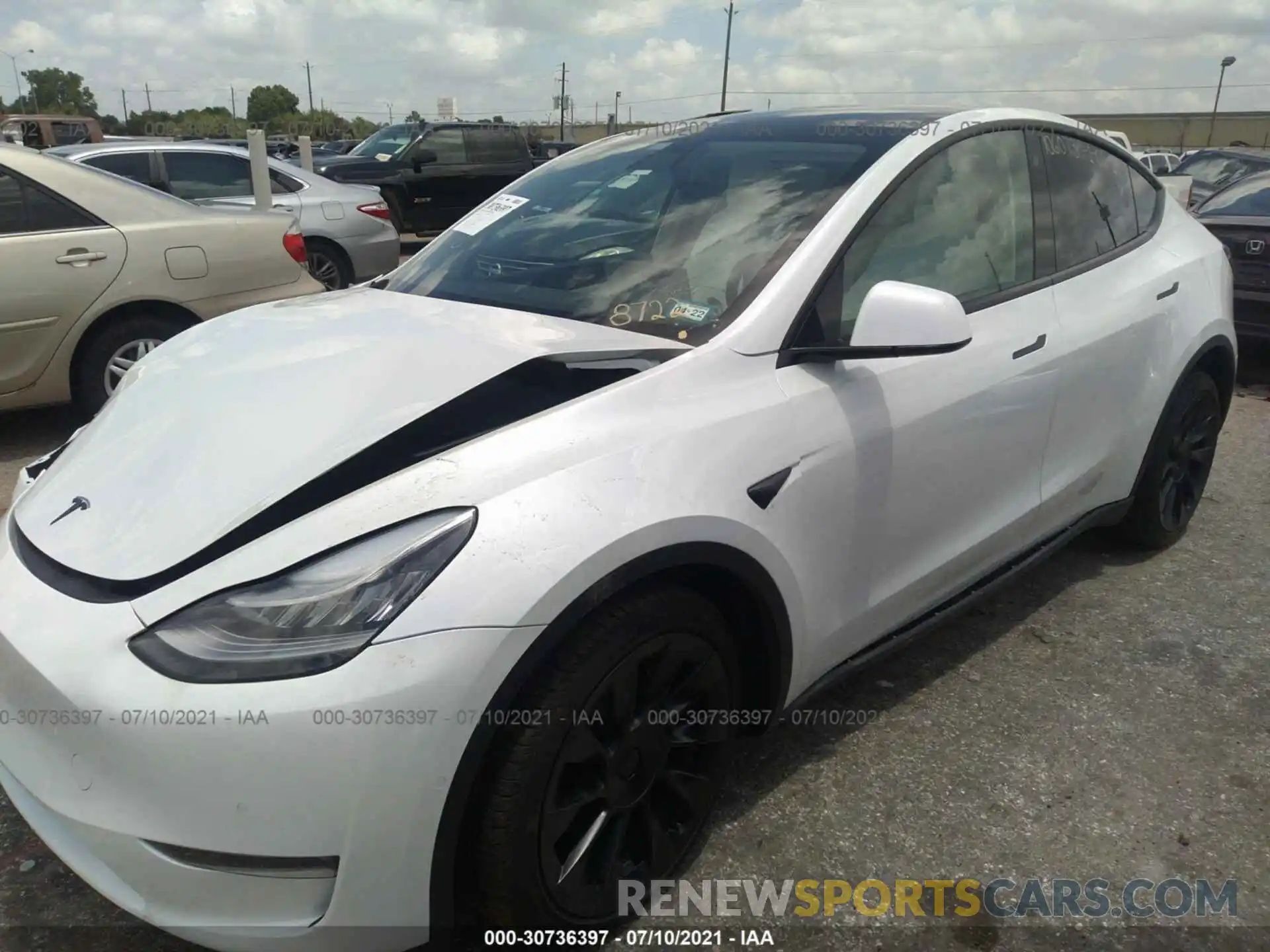 2 Photograph of a damaged car 5YJYGDEE4MF108722 TESLA MODEL Y 2021