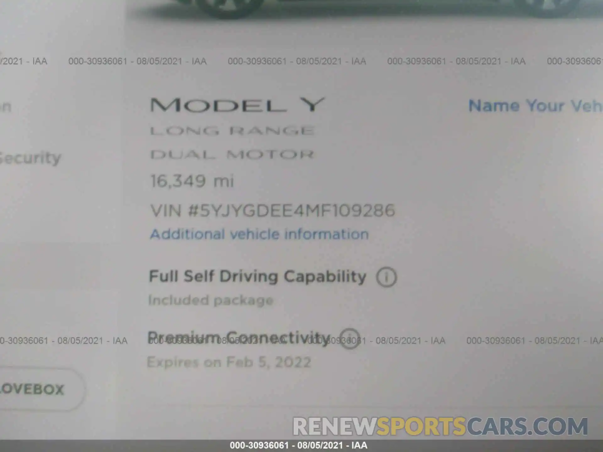 7 Photograph of a damaged car 5YJYGDEE4MF109286 TESLA MODEL Y 2021