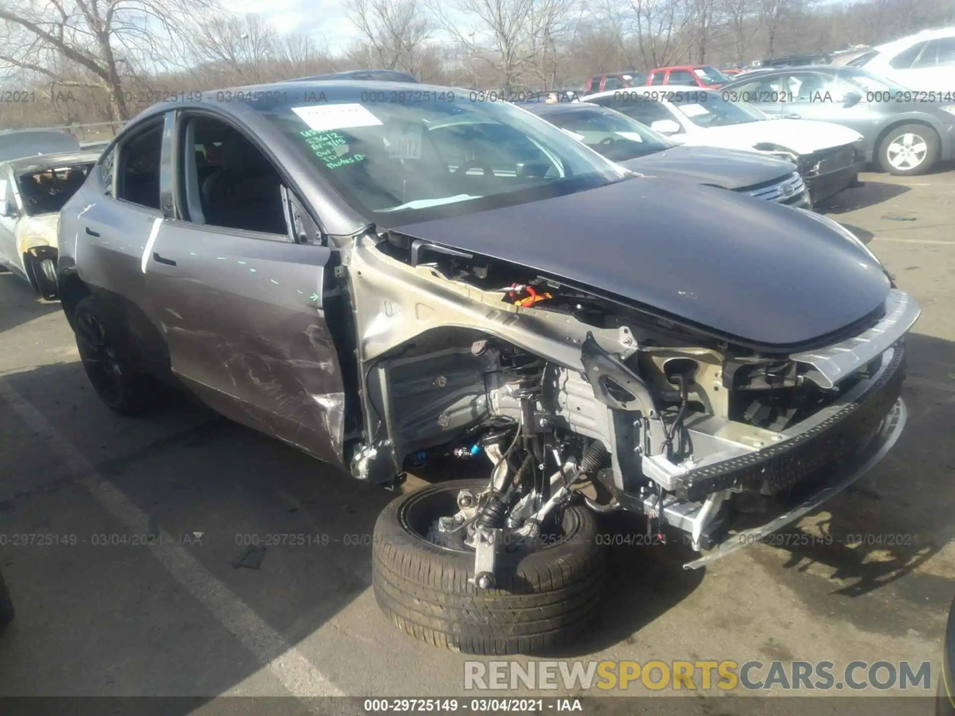 1 Photograph of a damaged car 5YJYGDEE4MF111815 TESLA MODEL Y 2021