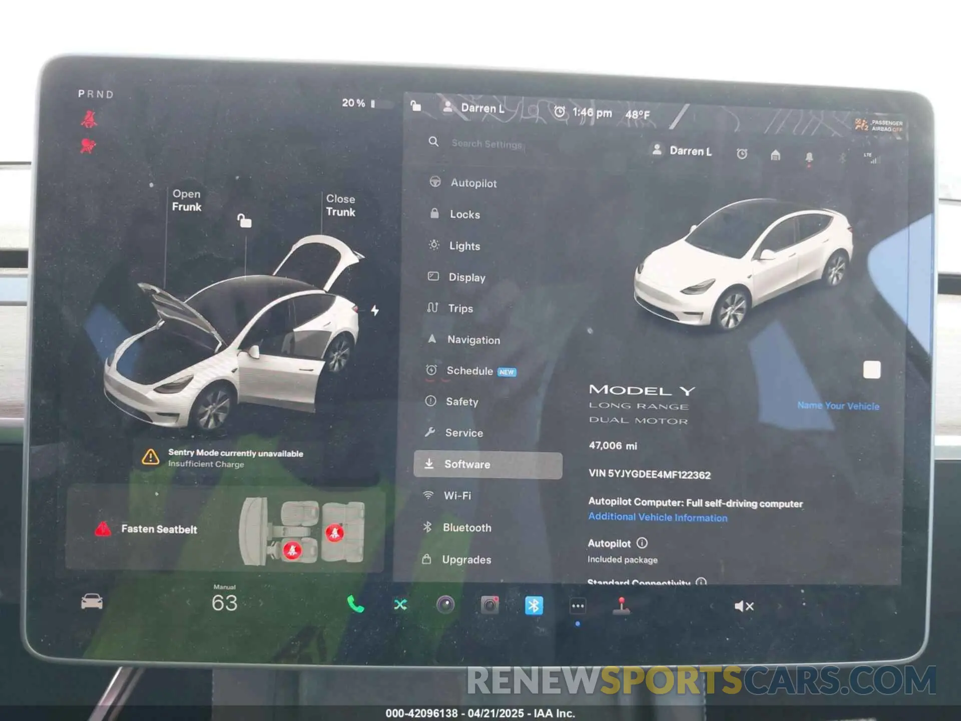 7 Photograph of a damaged car 5YJYGDEE4MF122362 TESLA MODEL Y 2021