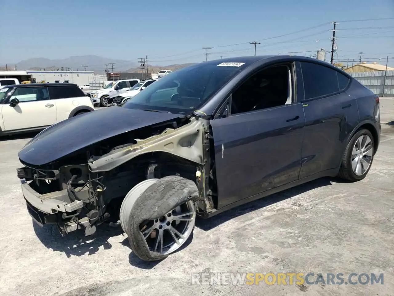 1 Photograph of a damaged car 5YJYGDEE4MF131109 TESLA MODEL Y 2021