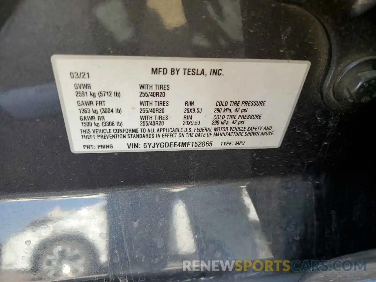 13 Photograph of a damaged car 5YJYGDEE4MF152865 TESLA MODEL Y 2021